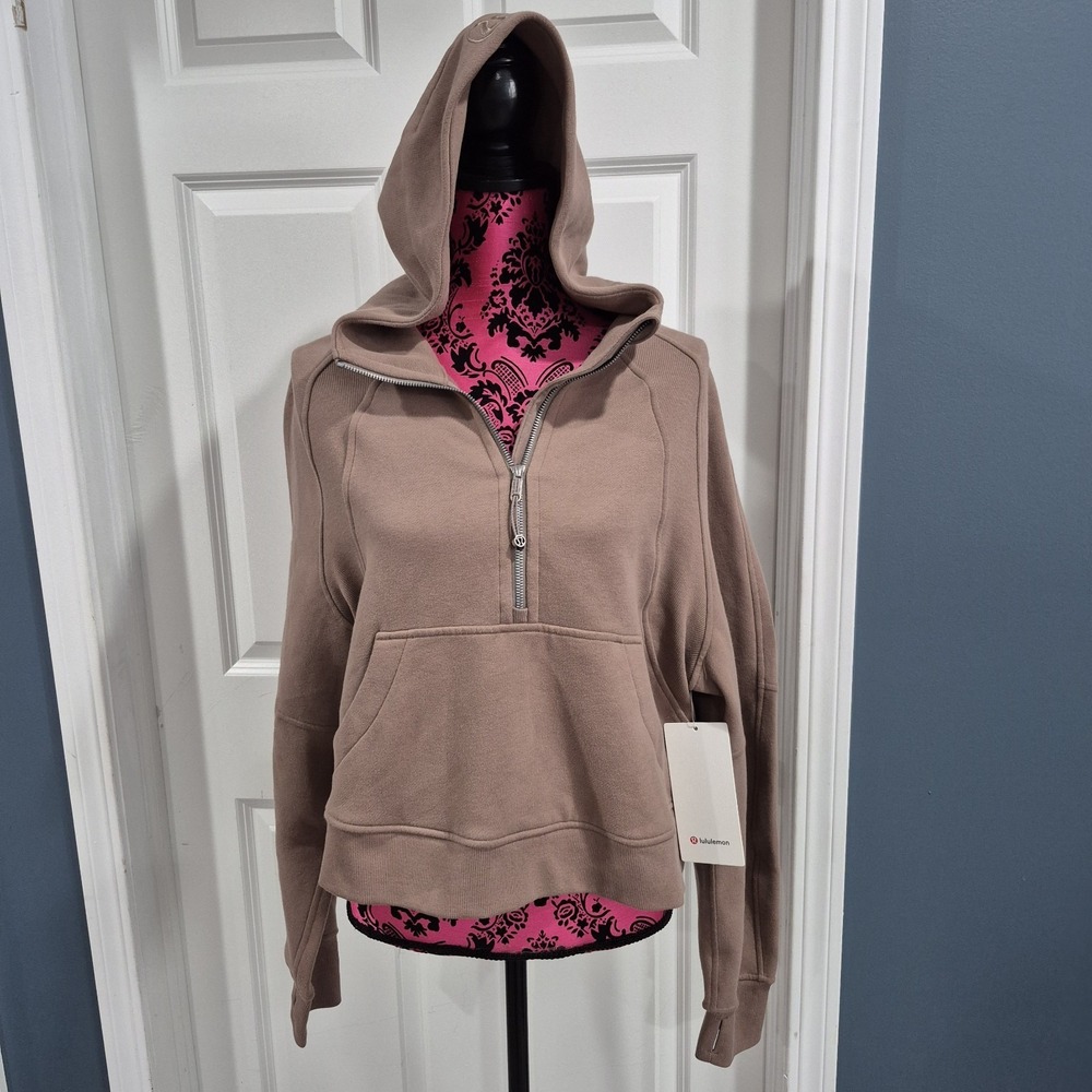 Lululemon Scuba Oversized Half-Zip Hoodie Womens M/L Taupetastic Sweatshirt